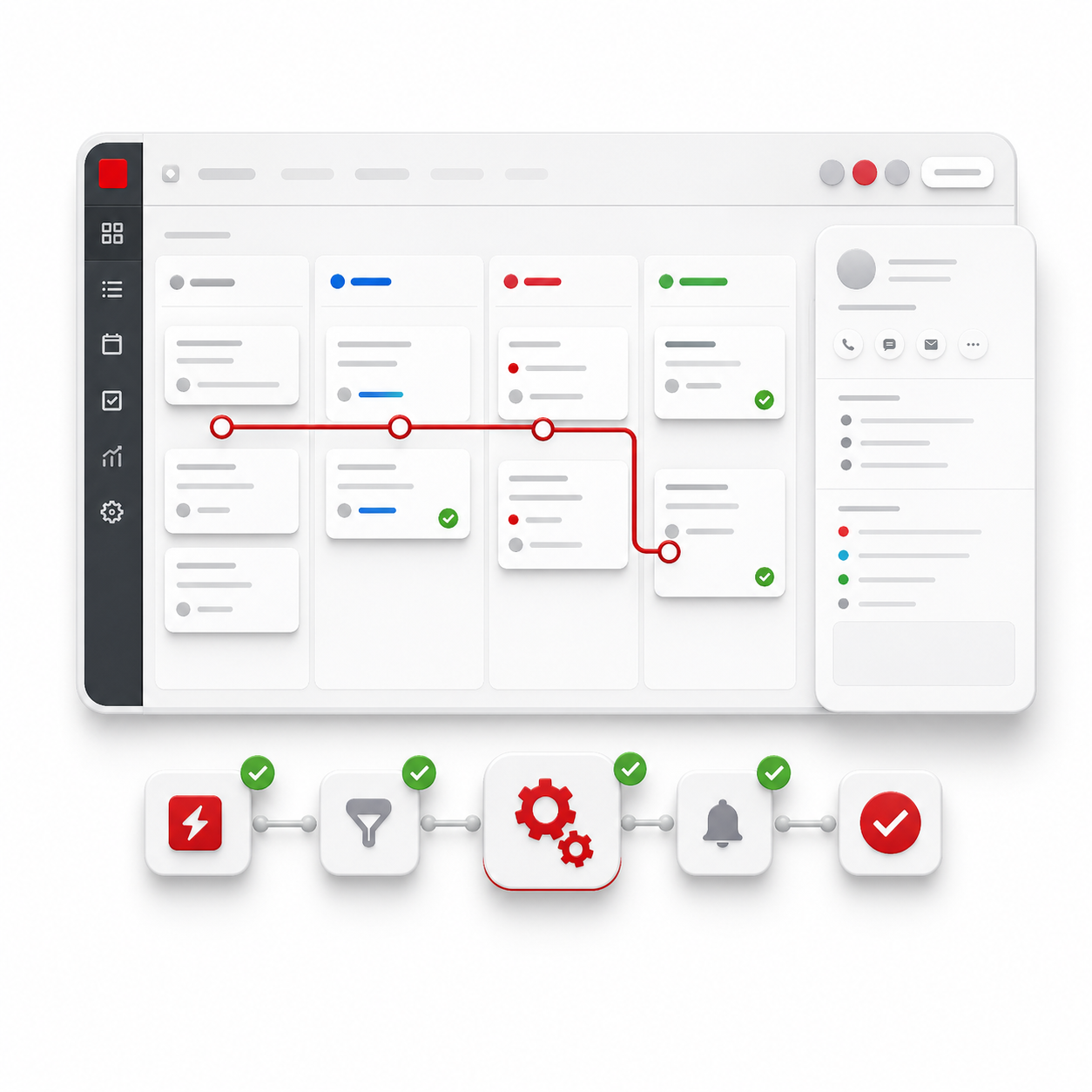 Planfix, CRM and business process automation visual